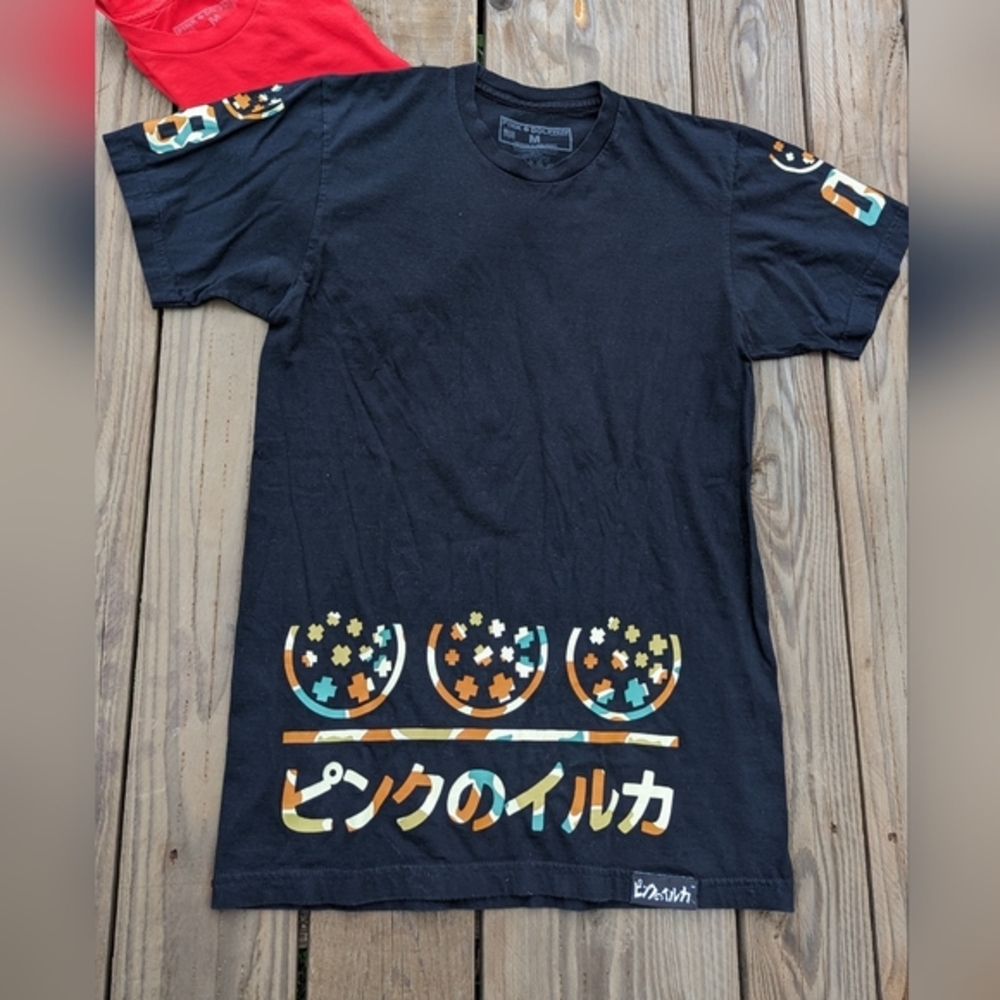 Pink Dolphin T Shirt Black or Red Size M